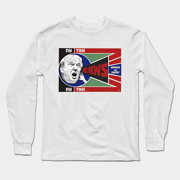 Trump Fake News Russia Long Sleeve T-Shirt by edgarcat